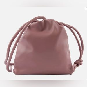 A New Day Pink Cinch Top Crossbody Purse Faux Leather Bag NWT